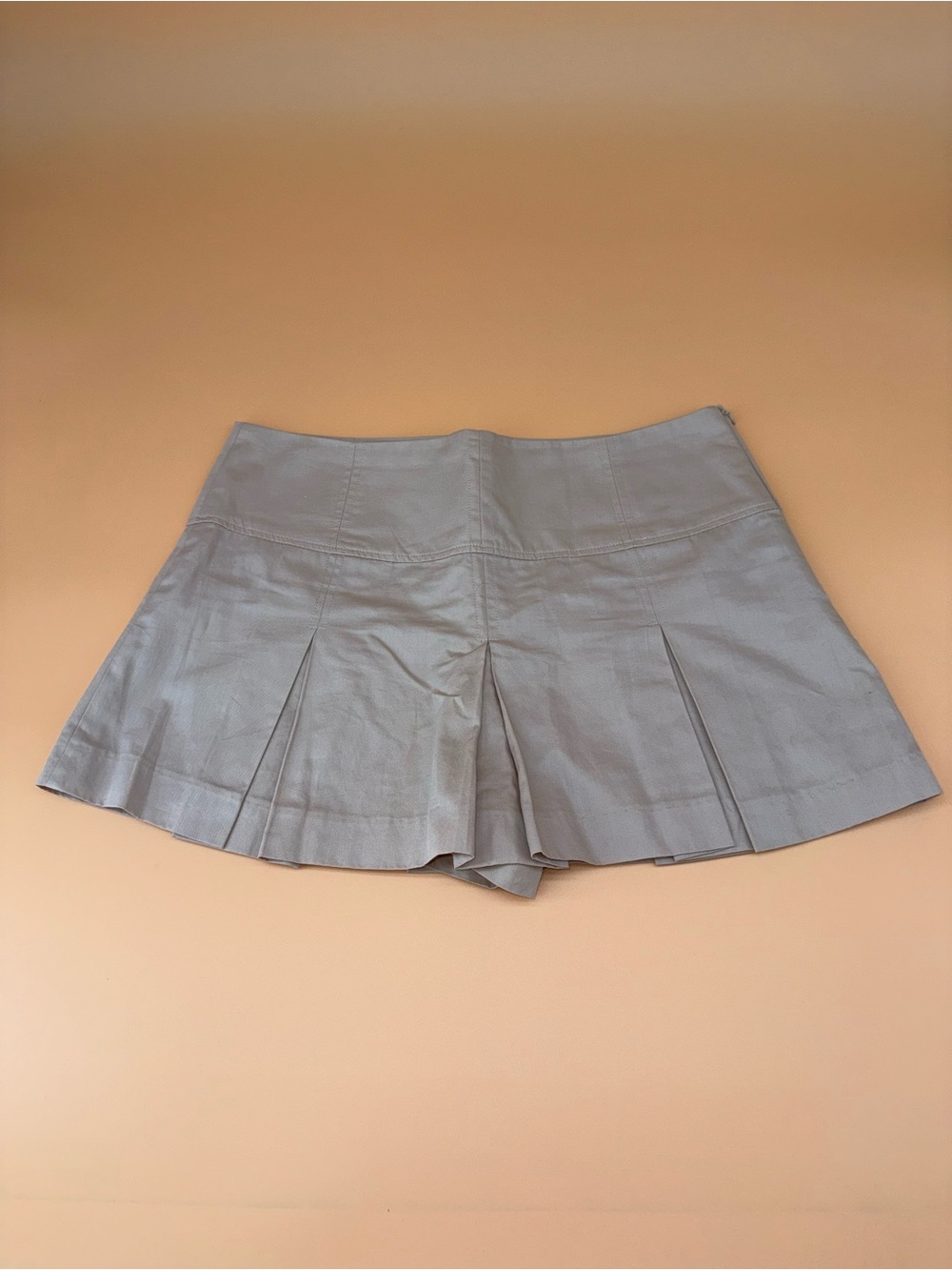 Zara Tan Beige Pleated‎ Skort Skirt